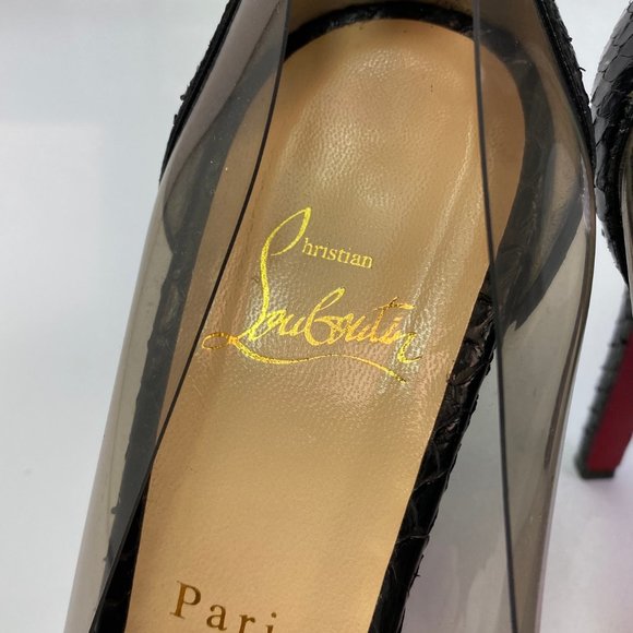Christian Louboutin Un Bout 100 Python Pumps 38 - Picture 5 of 7